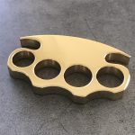 Polished Brass Self-Defense Knuckle Duster Everyday Carry Tool - Image 4
