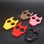 Dog Head EDC Keychain with Knuckle Duster - Image 2