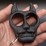 Dog Head EDC Keychain with Knuckle Duster