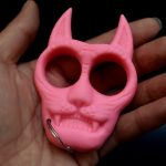 Dog Head EDC Keychain with Knuckle Duster - Image 3