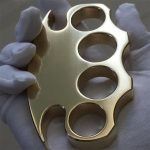 Polished Brass Self-Defense Knuckle Duster Everyday Carry Tool - Image 6