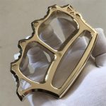 Thickened Solid Brass Knuckle Duster Broken Window EDC - immagine 2