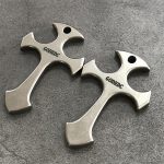GODEDC Titanium Cross Necklace with Knuckle Duster Pendant for Self Defense - Image 4