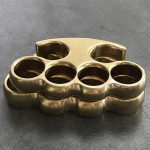 Classic Old-Style Brass Knuckle Duster with Stonewashed Finish - Image 9