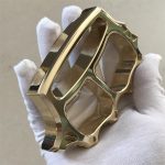 Thickened Solid Brass Knuckle Duster Broken Window EDC - immagine 3