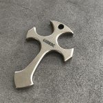 GODEDC Titanium Cross Necklace with Knuckle Duster Pendant for Self Defense - Image 2