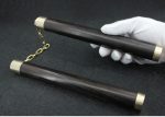 Ebony Wood and Brass Dual Section Handmade Stick - Image 4