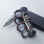 3D Printed Folding Knife for Outdoor Use with Self Defense Knuckle Pocket Tool - Imagen 2