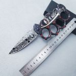 3D Printed Folding Knife for Outdoor Use with Self Defense Knuckle Pocket Tool - Imagen 3