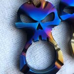 Mini Titanium Knuckle Duster Skull Portable EDC Tool Keychain - Image 6