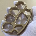 Stonewashed Brass Bottle Opener and Knuckle Duster EDC Tool - Image 2