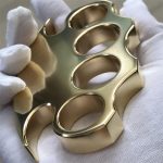 Polished Brass Self-Defense Knuckle Duster Everyday Carry Tool - Image 11