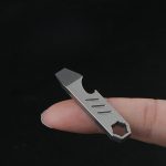 TC4 Titanium Pocket Pry Bar Mini Keychain Outdoor Survival Multi-Tool