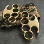Classic Old-Style Brass Knuckle Duster with Stonewashed Finish - Image 7