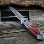 Outdoor Camping Knife with Wooden Handle - Imagen 3