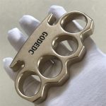 Stonewashed Brass God Knuckle Duster by GODEDC - Image 9