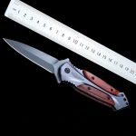 Outdoor Camping Knife with Wooden Handle - Imagen 7