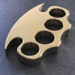 Polished Brass Self-Defense Knuckle Duster Everyday Carry Tool - Image 5