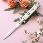 Outdoor Folding Knife 7Cr13Mov Resin Painted Wood Pocket Knives - Image 7