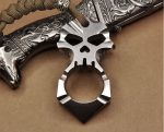 Mini Titanium Knuckle Duster Skull Portable EDC Tool Keychain - Image 4