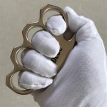 Stonewashed Brass God Knuckle Duster by GODEDC - Image 6