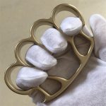 Stonewashed Brass Bottle Opener and Knuckle Duster EDC Tool - Image 7