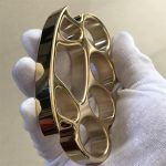 Mirror Polish Brass Knuckle Duster Bottle Opener Savage Design EDC Tool - Image 13
