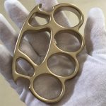 Stonewashed Brass Bottle Opener and Knuckle Duster EDC Tool - Image 3