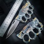 Ghostly 3D Head Knuckle Duster Folding Knife - Image 4