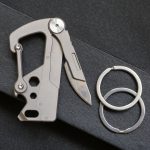 Titanium Tool Keychain Bottle Opener Letter Knife Wrench - Image 4
