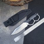 Dual Heart Outdoor Knife with Knuckle Duster Self-Defense Blade - Imagen 3