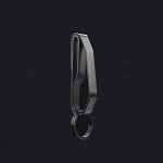 Black Steel Belt Clip EDC Keychain for Men - Image 9