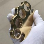 Polished Brass Self-Defense Knuckle Duster Everyday Carry Tool - Image 8
