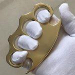Polished Brass Self-Defense Knuckle Duster Everyday Carry Tool - Image 10