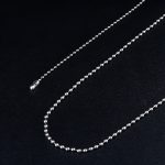 Titanium Bead Chain Necklace Rust-Free Lightweight Pendant