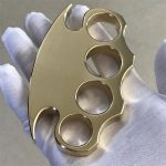 Polished Brass Self-Defense Knuckle Duster Everyday Carry Tool - Image 12