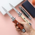 Outdoor Folding Knife 7Cr13Mov Resin Painted Wood Pocket Knives - Image 3