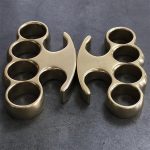 Classic Old-Style Brass Knuckle Duster with Stonewashed Finish - Image 2