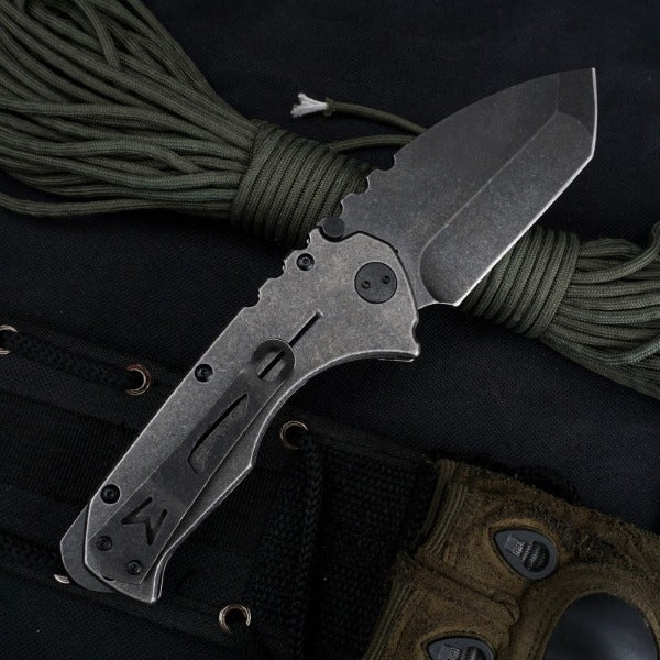 G10 Handle Folding Knife with 9Cr18MoV Blade for Outdoor Camping - Image 1