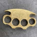 Solid Brass Warrior Knuckle Duster for Emergency Window Breaking and Defense