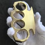 Sturdy Brass Knuckle Duster Portable Self-Defense Tool - Imagen 4