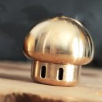 Solid Brass Knuckle Mushroom Pendant DIY Knife Tool - Image 2