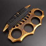 StreetGuard 4-Finger Brass Knuckle Duster Fist Buckle for Shattering Windows