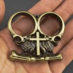 Chaos Brass Knuckles Duster Two-Finger Design for Personal Protection and EDC