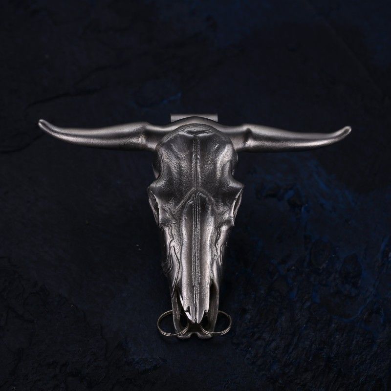 EDC Tool Bullhead Pocket Knife with Keychain Backpack Charm - Image 1