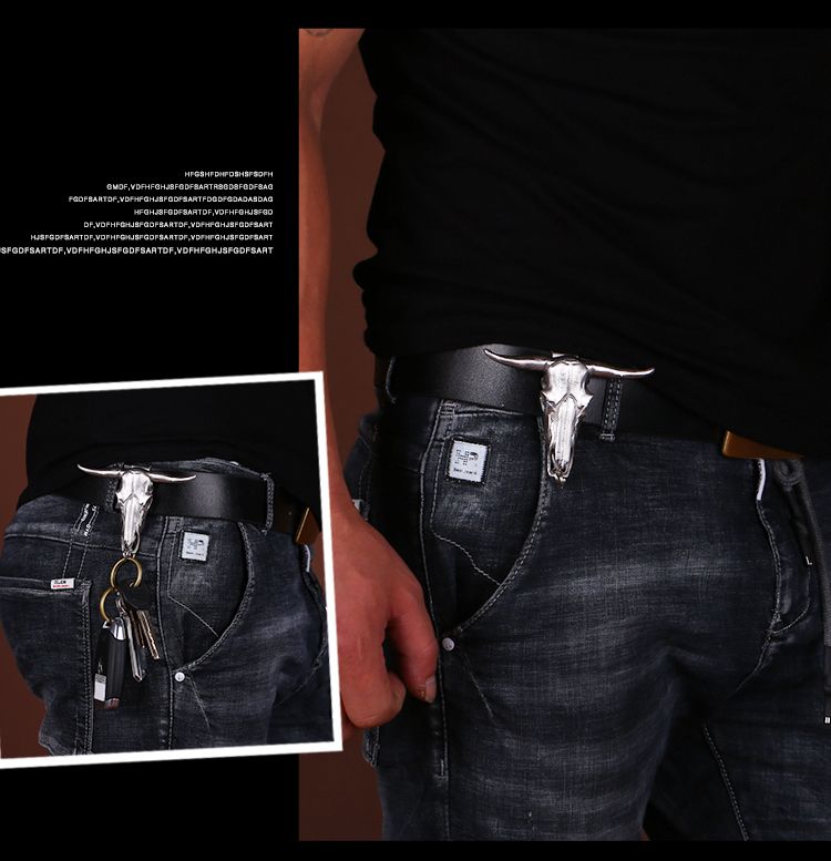 EDC Tool Bullhead Pocket Knife with Keychain Backpack Charm - Image 7