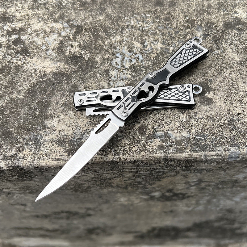 Unique Mini Folding Knife Keychain Pendant with Hidden Blade - immagine 2