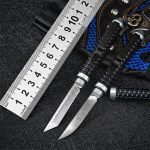 Damascus Blade Mini Pocket Knife for Survival and Wilderness Adventures – Bild 9