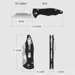 EDC Knife with G10 Folding Handle - Image 5