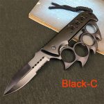 Foldable Knife with Knuckle Duster Grip for Survival and Protection – Bild 7